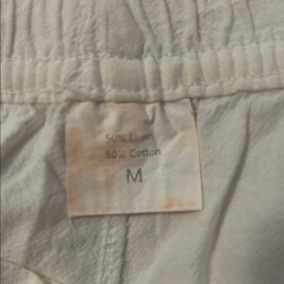 Cream Drawstring linen pants - Picture 4 of 4